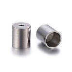 Tarnish Resistant 304 Stainless Steel Cord Ends, End Caps, Column, Stainless Steel Color, 8x7mm, Hole: 1.5mm, Inner Diameter: 6mm(X-STAS-H467-09P-6mm)