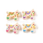 Acrylic Beads, Opaque, Horse, Colorful, 18.5x22.5x7mm, Hole: 2.5mm(X-OACR-Z020-06)