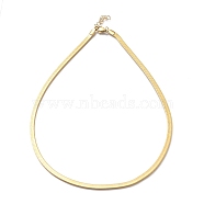 Unisex 304 Stainless Steel Herringbone Chain Necklaces, with Lobster Claw Clasps, Golden, 17.63 inch(44.8cm), 4.3mm(NJEW-O119-01A-G)
