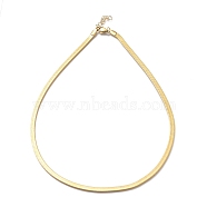 Unisex 304 Stainless Steel Herringbone Chain Necklaces, with Lobster Claw Clasps, Golden, 17.63 inch(44.8cm), 4mm(NJEW-O119-01A-G)