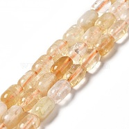 Natural Citrine Beads Strands, Column, 9x6mm, Hole: 1~1.2mm, about 20~21pcs/strand, 7.09~7.48 inch(18~19cm)(G-G980-23)