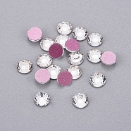 Glass Rhinestone Cabochons, Grade AA, Flat Back & Faceted, Half Round, Crystal, SS8, 2.3~2.4mm, about 1440pcs/bag(RGLA-A019-SS8-A001)