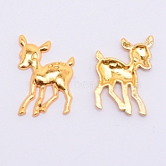 Alloy Cabochons, UV Resin Filling Materilal, Cadmium Free & Lead Free, Sika Deer, Golden, 20x14x1.5mm(PALLOY-TAC0012-41G-RS)