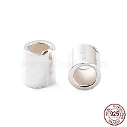 925 Sterling Silver Spacer Tube Beads, Column, Silver, 1.7x1.5mm, Hole: 1mm, about 741pcs(10g)/bag(STER-Z006-01B-S)