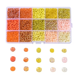 Glass Seed Beads, Silver Lined & Transparent & Trans. Colours Lustered & Trans. Colors Rainbow & Frosted Colors & Opaque Colours Seed & Baking Paint & Ceylon, Round, Mixed Color, 6/0, 4mm, Hole: 1.5mm, 180g/box(SEED-JQ0001-01C-4mm)
