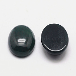 Natural Black Agate Cabochons, Dyed & Heated, Oval, Black, 14x10x4.5mm(G-K021-14x10mm-11)