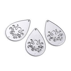 Card Carbon Steel Cutting Dies Stencils, for DIY Scrapbooking/Photo Album, Decorative Embossing DIY Paper Card, Teardrop with Octopus, Matte Platinum Color, 5.75x3.75x0.1cm, Hole: 0.7mm(DIY-O009-01)