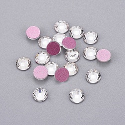 Glass Rhinestone Cabochons, Grade AA, Flat Back & Faceted, Half Round, Crystal, SS8, 2.3~2.4mm, about 1440pcs/bag(RGLA-A019-SS8-A001)