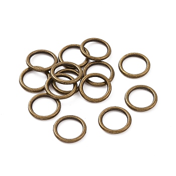 Alloy Jump Rings, Round Ring, Antique Bronze, 10x1.2mm, 16 Gauge, Inner Diameter: 7.2mm