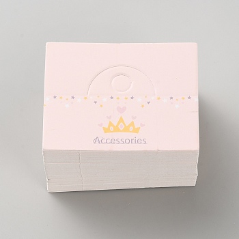100Pcs Cardboard Paper Folding Printed Paper Card Header, Crown, 6.4~6.55x5x0.04cm