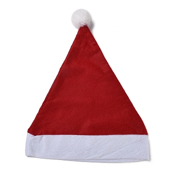 Cloth Christmas Hats, for Christmas Party Decoration, Dark Red, 300x250x2.5mm, Inner Diameter: 170mm