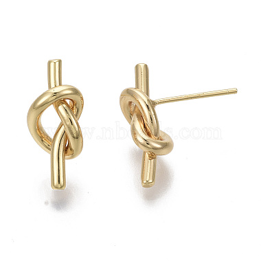 10 Pair Brass Stud Earring Findings With Loop Ear Threads Rack Plating Long  Lasting Plated Lead Free Nickel Free Real Rose Gold Plated 10x0 06cm Hole  2mm Pin 0 7mm - Arts