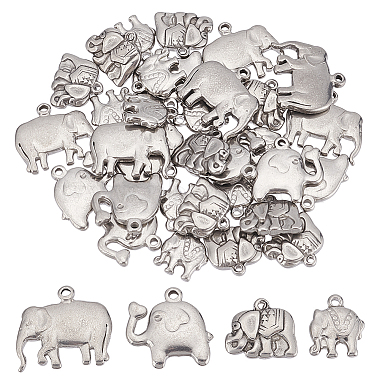 Stainless Steel Color Elephant 201 Stainless Steel Pendants