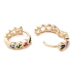 Rack Plating Brass Micro Pave Colorful Cubic Zirconia Hoop Earrings for Women(EJEW-P238-06KCG)-2