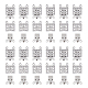 dicosmétique 100 ensembles 2-brins 4-trous 304 fermoirs boite inox(STAS-DC0012-94)-1