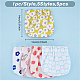 5pcs 5 style Flower/Peach Pattern Cloth Women's Mini Cosmetics Storage Bags(ABAG-HY0001-11)-2