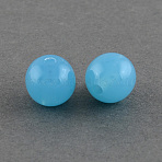 Imitation Jelly Acrylic Beads, Round, Deep Sky Blue, 10mm, Hole: 2mm, about 850pcs/500g(SACR-R836-10mm-12)