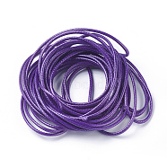 Braided Korean Wax Polyester Cords, Blue Violet, 2mm, about 5.46 yards(5m)/bag(YC-WH0001-07)