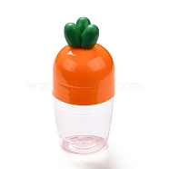 Plastic Bead Containers, Candy Treat Gift Box, for Wedding Party Packing Box, Carrot, Orange, 4.7x10cm(CON-C006-09)