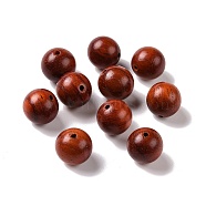 Natural Rosewood Beads, Undyed, Round, Dark Red, 12mm, Hole: 1.6mm(X-WOOD-C005-01D)