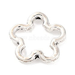 Tibetan Style Alloy Bead Frame, Flower, Antique Silver, 16x16.5x2mm, Hole: 1mm(PALLOY-I222-04AS)