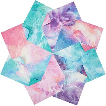 Square Origami Paper, Double-Sided Folding Origami Paper, Kids Handmade DIY Scrapbooking Craft Decoration, Starry Sky Theme, Colorful, 147x147mm, 60sheet/set