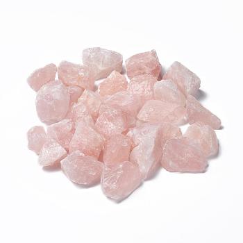 Rough Raw Natural Rose Quartz Beads, for Tumbling, Decoration, Polishing, Wire Wrapping, Wicca & Reiki Crystal Healing, No Hole/Undrilled, Nuggets, 30~50x28~32x22~23mm, about 34pcs/1000g