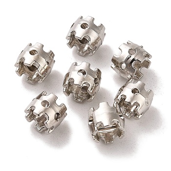 CCB Plastic Beads, Nuggets, Platinum, 6.8x5.5mm, Hole: 1.2mm