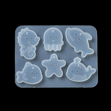 Starfish/Whale/Octopus Pendant DIY Silicone Mold(DIY-K073-09A)-5