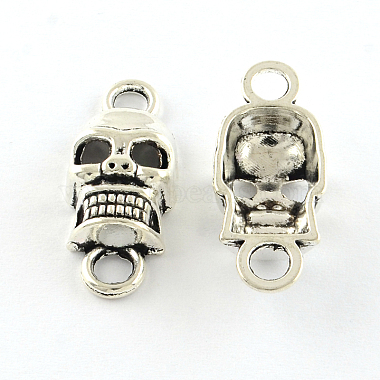 Antique Silver Skull Alloy Links