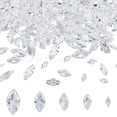 150Pcs Cubic Zirconia Pointed Back Cabochons(ZIRC-HY0001-15)-1