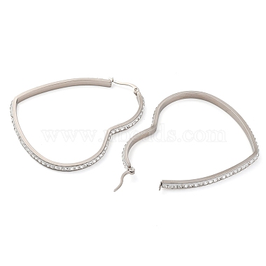 White Heart 304 Stainless Steel Earrings