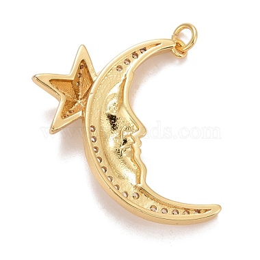 Cubic Zirconia Pendants(KK-E275-18G)-2