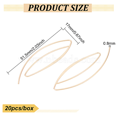 Benecreat 20Stk. Spiralförmige ovale Ohrhänger aus Messing(EJEW-BC0001-11)-2