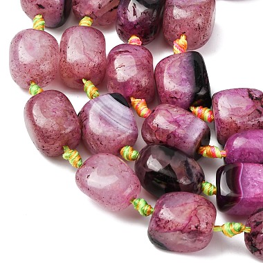 agate perles brins(G-F825-G01-01B)-4
