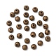 Perles rondes texturées en laiton de couleur bronze antique(X-EC248-NFAB)-1