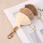 Colorful Tassel Keychain Handmade Boho Keychain Personalized Bag Charm Tassel Keychain for Women, Floral White, 16x4cm(FIND-SZC0013-283)