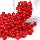 4mm Red Glass Beads(SEED-S003-K20)