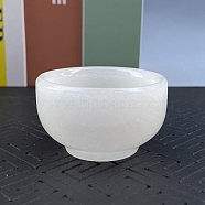 White Jade Singing Bowls, for Altar Ceremony Ritual Use Decorationn, 53x32mm(PW-WG3CCEC-01)