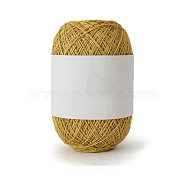 175M Size 5 Linen & Polyester Crochet Threads, Embroidery Thread, Yarn for Lace Hand Knitting, Gold, 1mm(PW-WG67797-06)