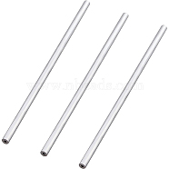 Custom Aluminium Round Tube, Silver, 303x10.5mm, Hole: 3.7mm(FIND-WH0094-57A)