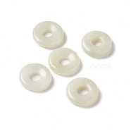 Natural New Jade Pendants, Donut/Pi Disc Charm Charm, 20x5~7mm, Hole: 6mm(G-E135-03H)