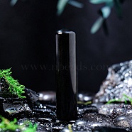 Natural Obsidian Column Display Decorations, Figurine Home Decoration, Reiki Energy Stone for Healing, 59x14mm(PW-WG55221-03)