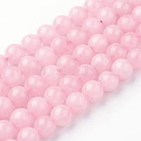 Natural Rose Quartz Bead Strands, Round, 8~8.5mm, Hole: 1mm, about 45~47pcs/strand, 14.9 inches(38cm)