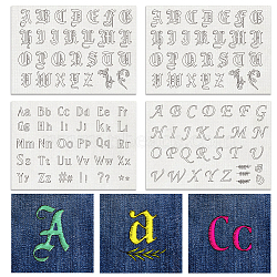 4 Sheets 11.6x8.2 Inch Stick and Stitch Embroidery Patterns, Non-woven Fabrics Water Soluble Embroidery Stabilizers, Letter, 297x210mmm(DIY-WH0455-108)