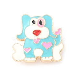 Animal Enamel Pins, Zinc Alloy Lapel Pin Backs for Backpack Clothes, Dog with Heart, 25x26mm(JEWB-S044-02D-G)