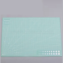 A4 Plastic Cutting Mat, Cutting Board, for Craft Art, Rectangle, Medium Aquamarine, 21x29.7cm(WG45171-08)