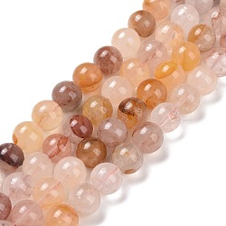 Natural Hematoid Quartz/Ferruginous Quartz Bead Strands, Round, 12mm, Hole: 1.2mm, about 31pcs/strand, 14.96''(38cm)(G-E571-20C)