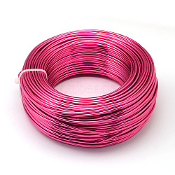Round Aluminum Wire, Flexible Craft Wire, for Beading Jewelry Doll Craft Making, Fuchsia, 18 Gauge, 1.0mm, 200m/500g(656.1 Feet/500g)(AW-S001-1.0mm-05)