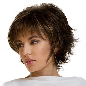 Short Shaggy Wavy Wigs, Synthetic Wigs, Heat Resistant High Temperature Fiber, For Woman, Goldenrod, 11.02 inch(28cm)